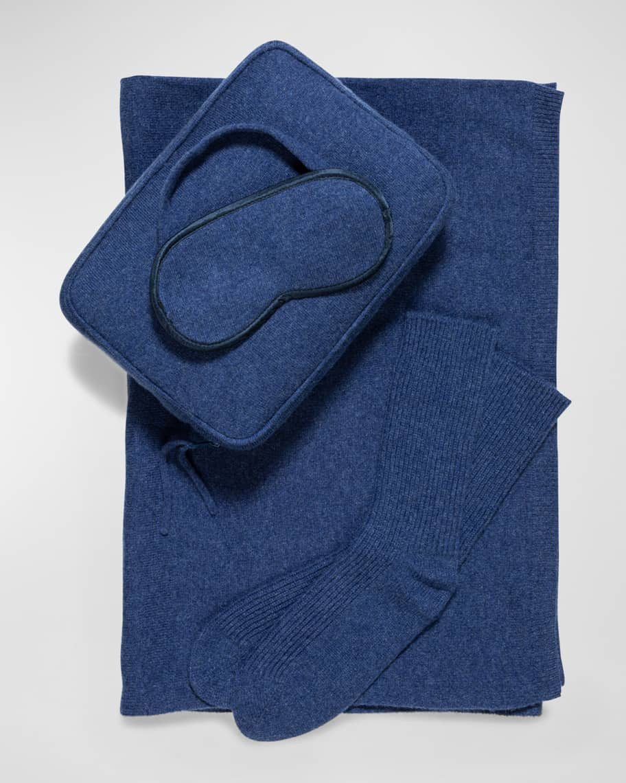 Cashmere Cable-Knit Travel Set | Neiman Marcus