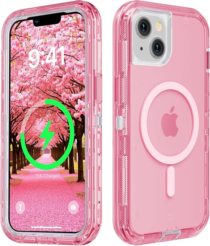 Follaroma for iPhone 14 Plus Case, Compatible with MagSafe, Durable Dual Layer Transparent Magnet... | Amazon (US)