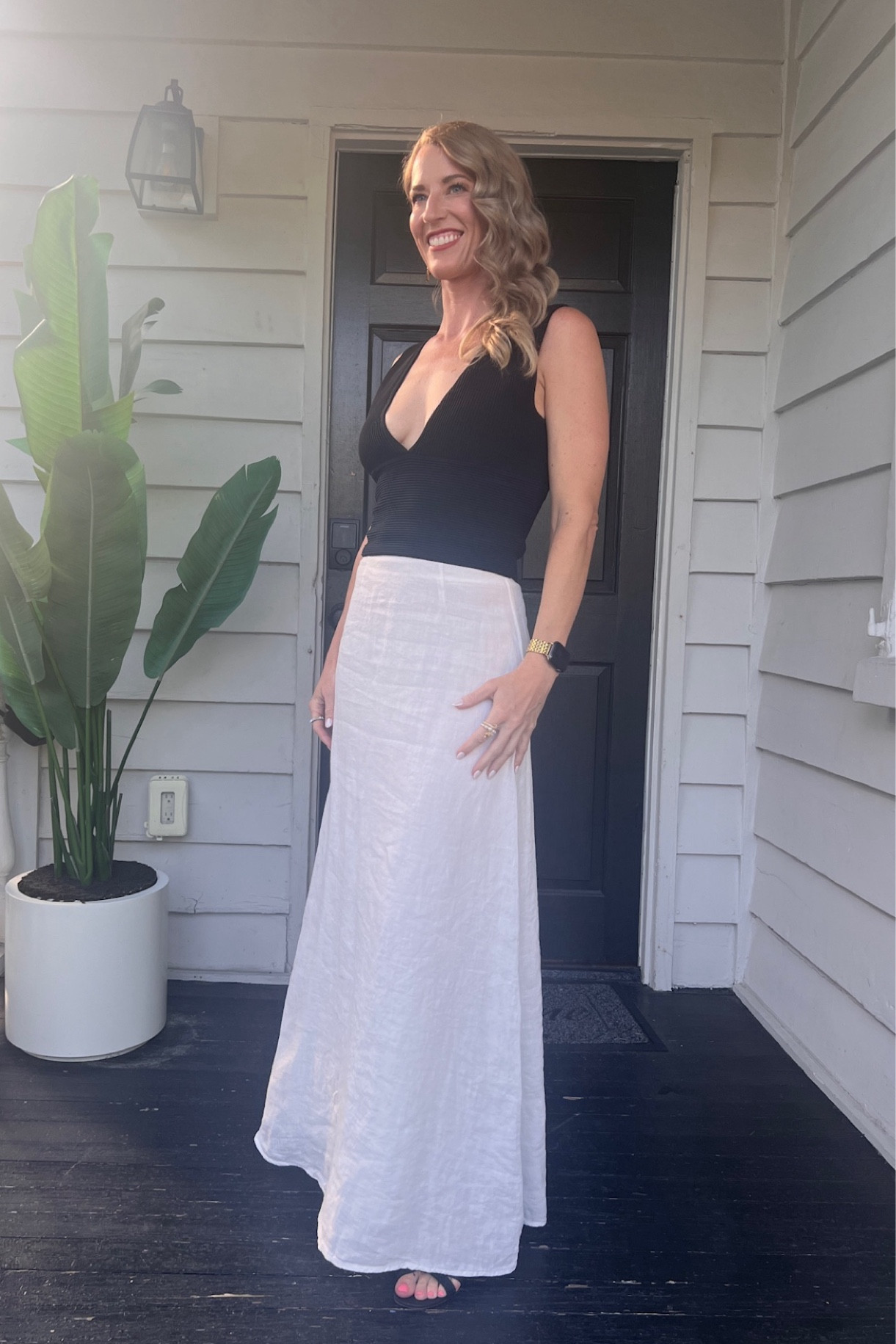 An evening out in Charleston. Fitted tank and linen skirt. 

#LTKSeasonal #LTKStyleTip #LTKOver40