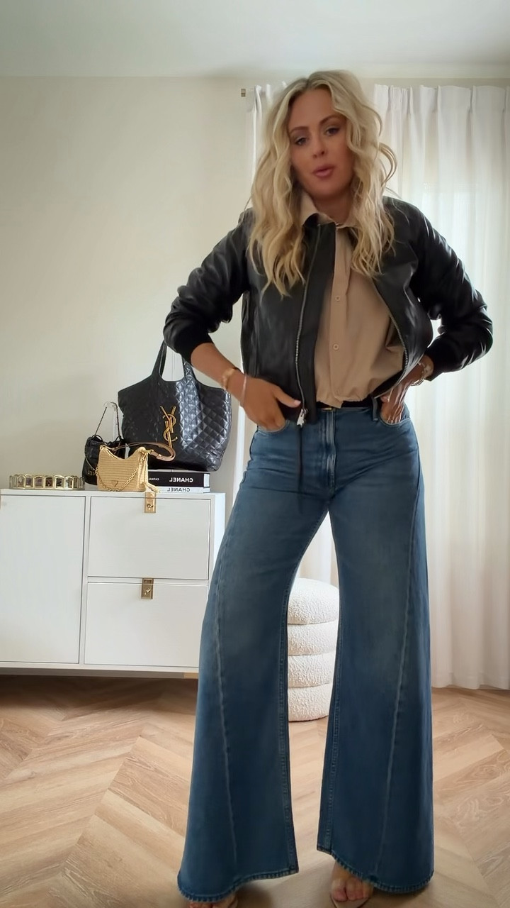 Girls’ dinner OOTD 🤍✨

Wearing my favorite Mother jeans (true to size 🙌🏼) with this Amazon blouse — I have it in a few colors and love it

Paired it with my go-to leather bomber for that effortless, put-together vibe ✨ everything is linked on my LTK!

dinner outfit, ootd, denim outfits, amazon blouse, leather bomber, date night, casual chic, spring outfits 2026

#LTKSeasonal #LTKgrwm #LTKootd