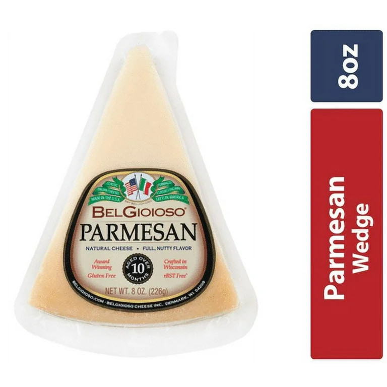 BelGioioso Parmesan Cheese Wedge Specialty Hard Cheese, 8 oz Refrigerated Plastic Packet | Walmart (US)