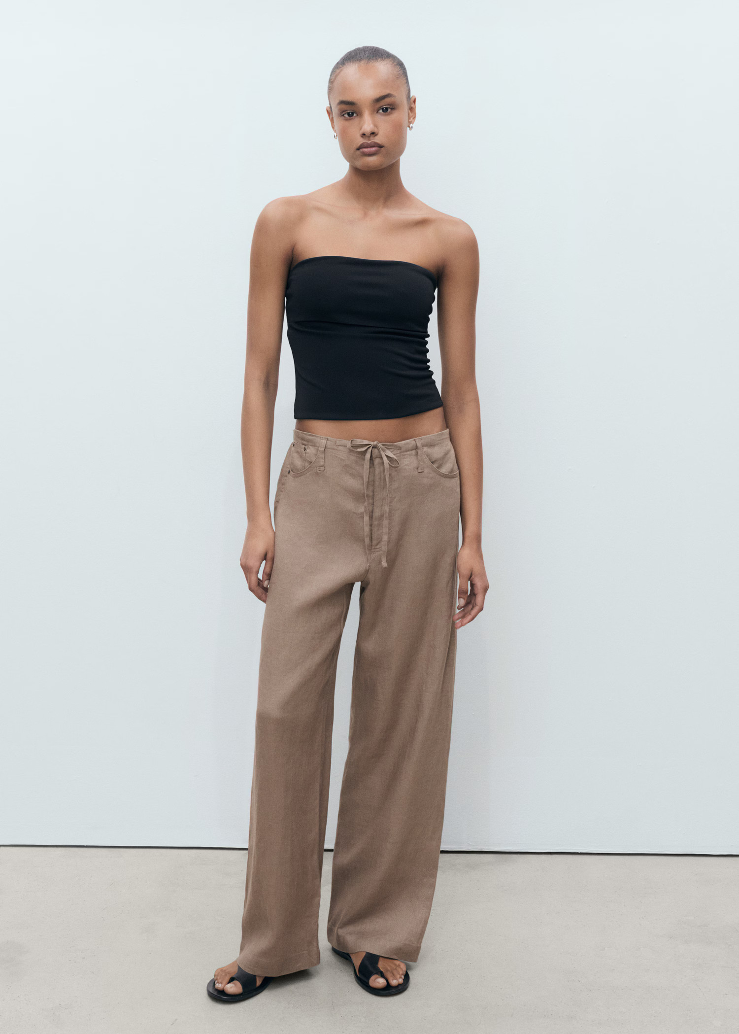 Wide-leg linen pants - Women | MANGO USA | Mango (US/MX/AU)