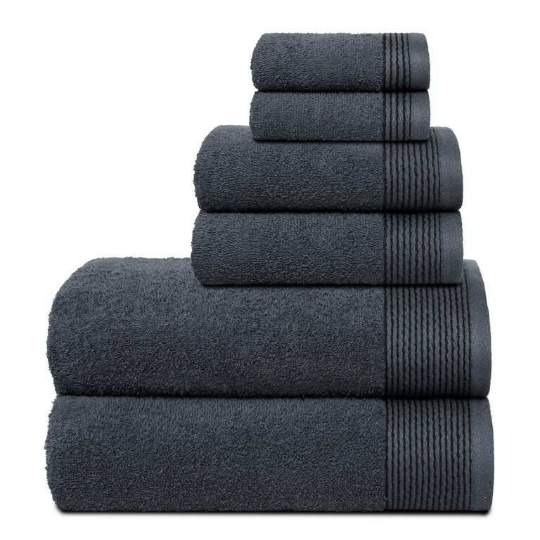 GLAMBURG Ultra Soft 6 Pack Cotton Towel Set, Contain 2 Bath Towel 28x55 inch, 2 Hand Towel 16x24 ... | Walmart (US)