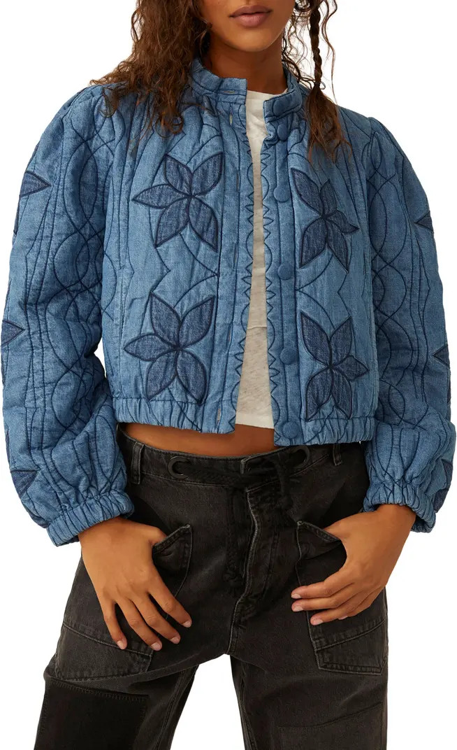 Quinn Quilted Cotton Denim Jacket | Nordstrom Rack