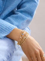 Ivy Initial Pisa Bracelet - Gold | BaubleBar