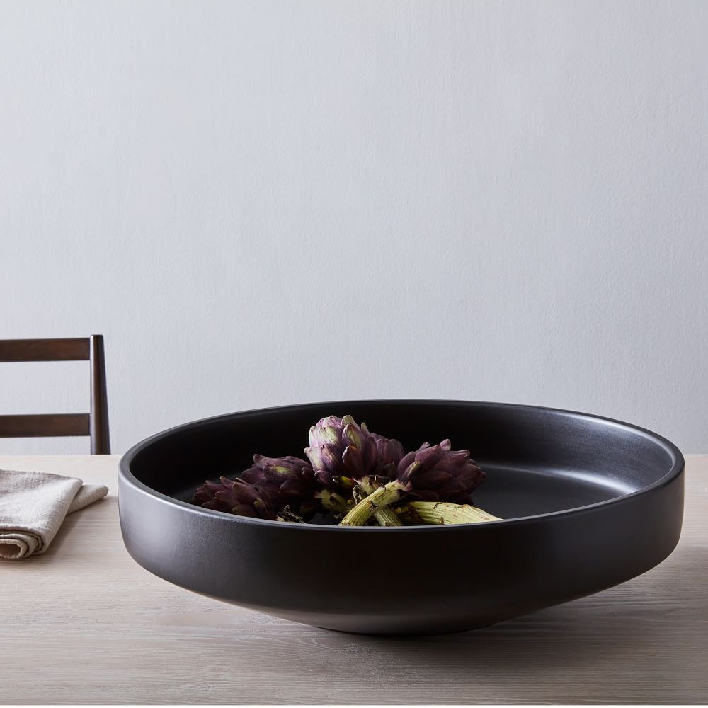 Pure Black Ceramic Vases | West Elm (US)