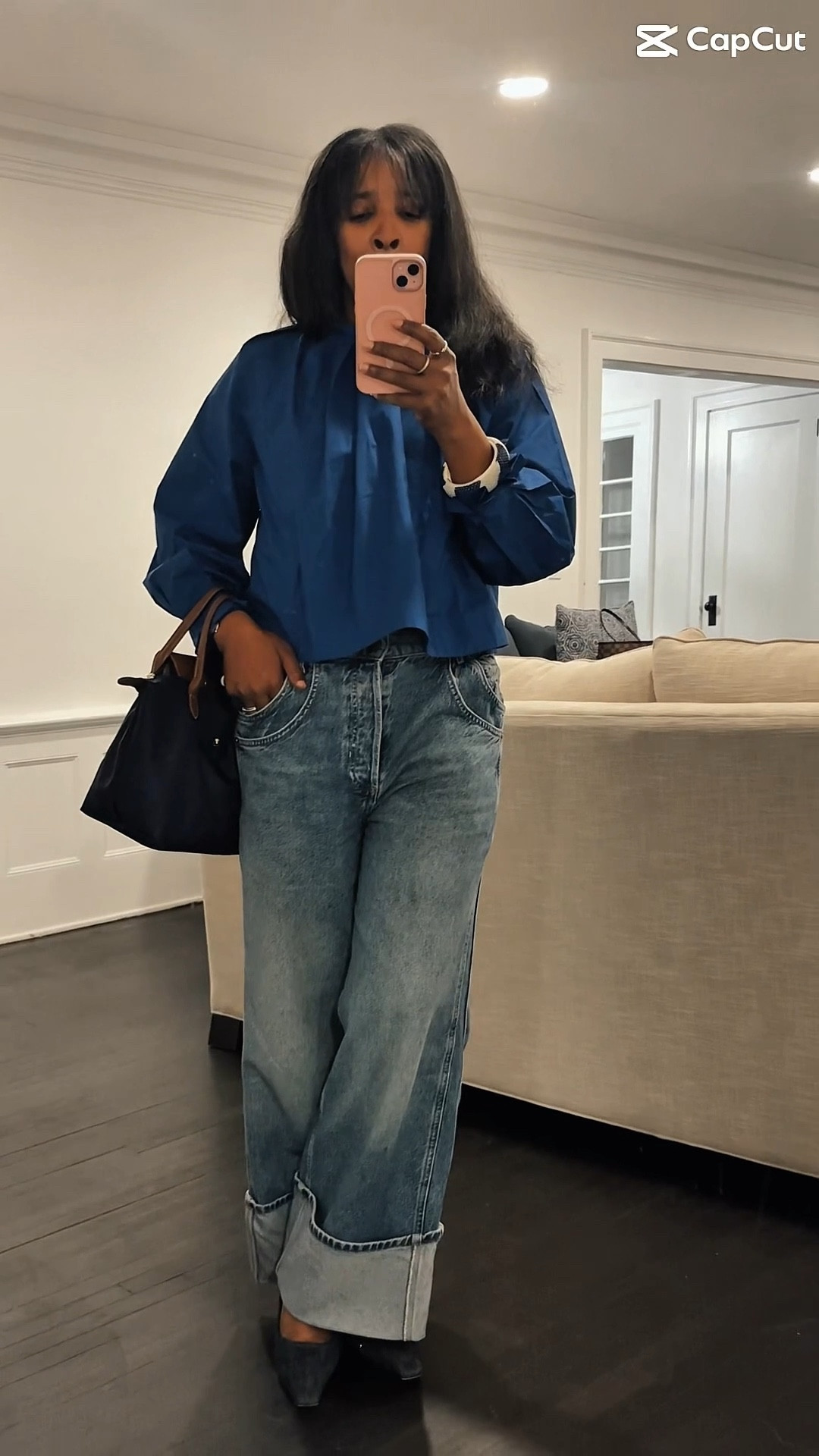 Denim on denim free people jeans belted coat brown blazer casual weekend outfit fall outfit #fall #outfit #casual #denim #style #fashion #nyc #streetstyle 

#LTKStyleTip #LTKOver40 #LTKSaleAlert