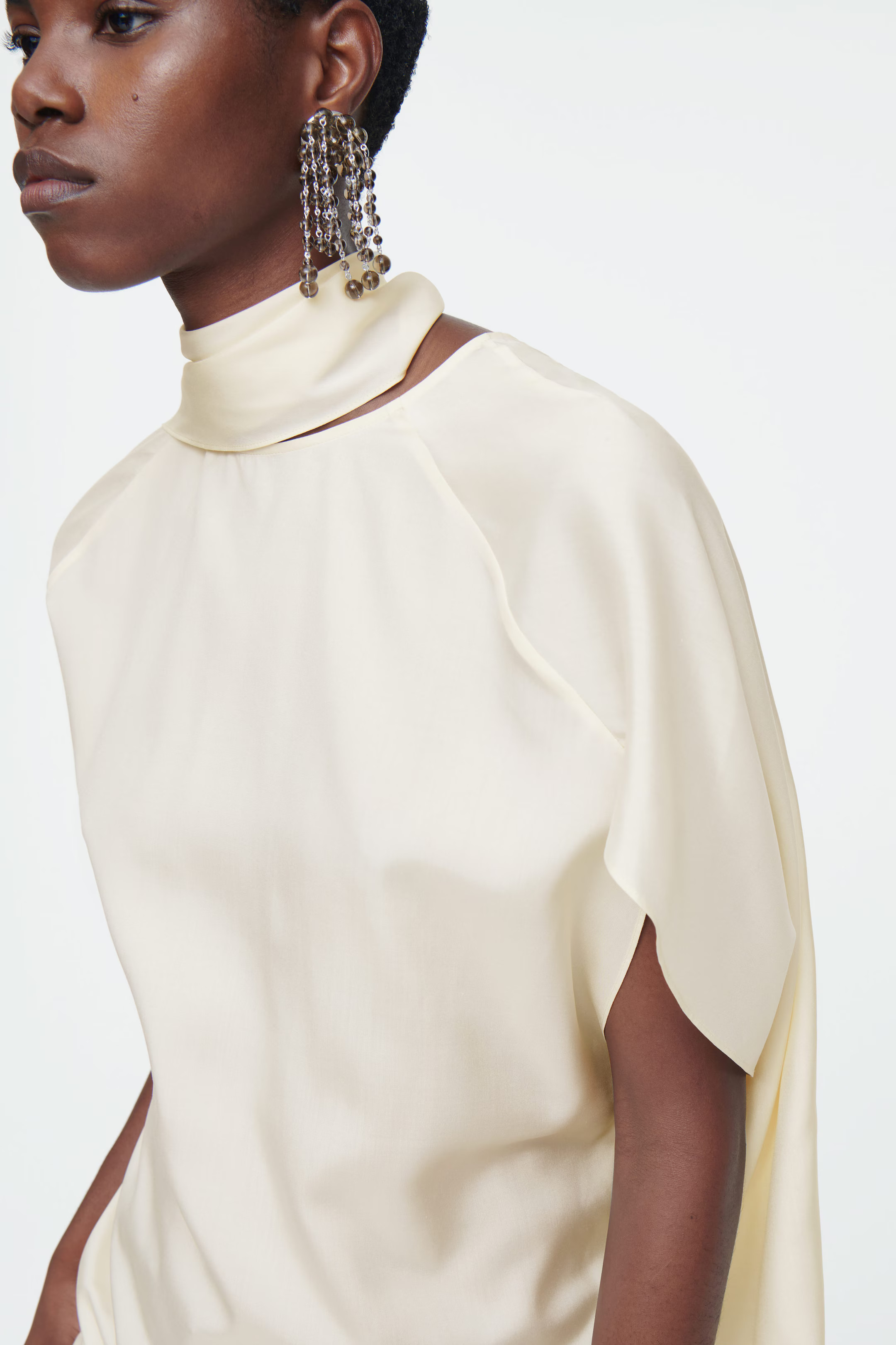 THE SILK SCARF BLOUSE - PEARL | COS (AU)