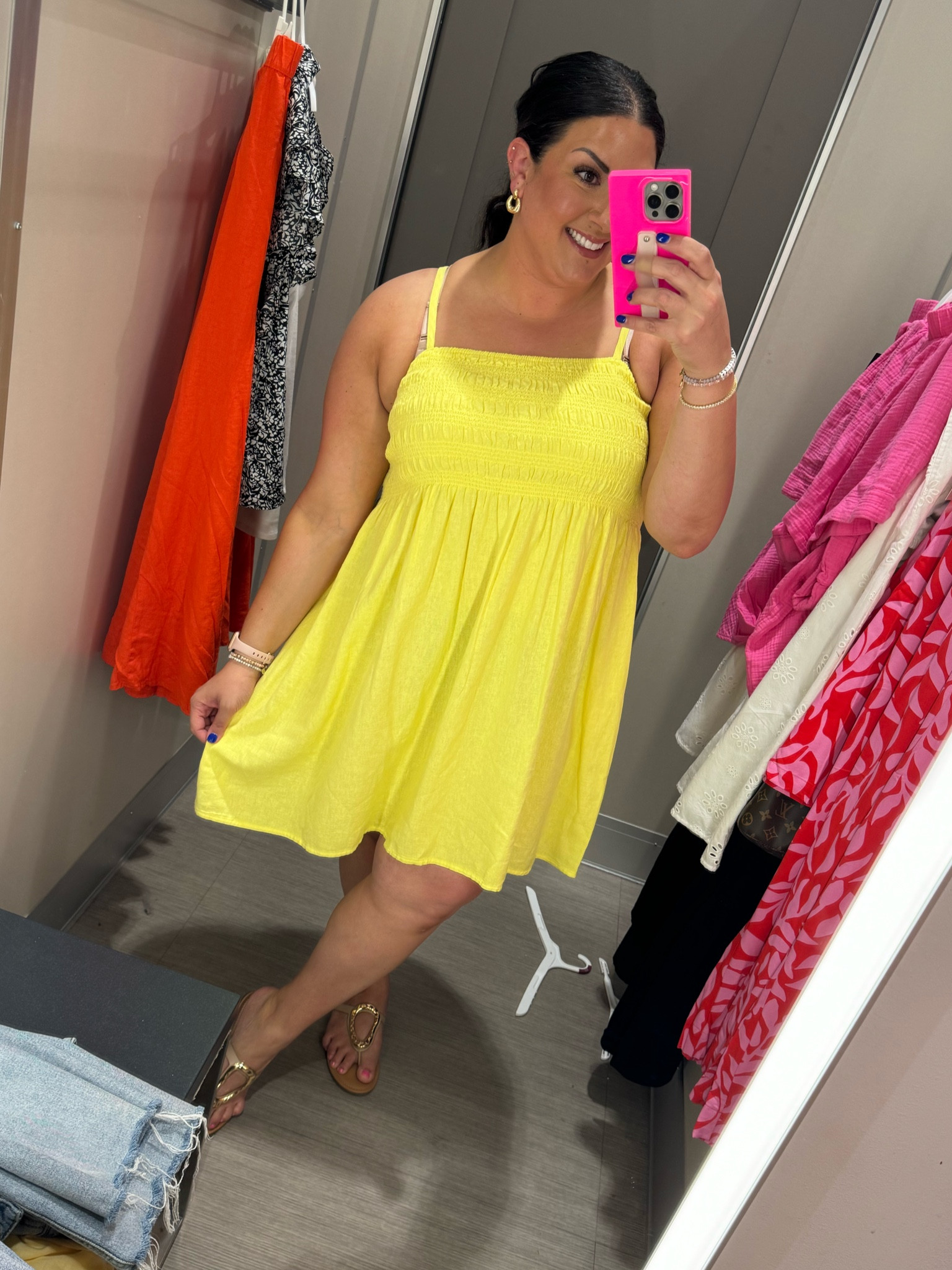 Absolutely in loveee with this yellow dress! The smocked top is super stretchy. Wearing an XL but could prob do a L! 

#LTKSaleAlert #LTKFindsUnder50 #LTKMidsize