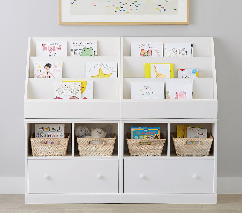 Cameron 2 x 2 Bookrack & Cubby Drawer Base Wall Storage System | Pottery Barn Kids