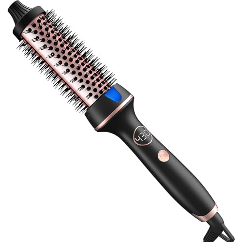 CIVEYA Thermal Brush for Short Hair, Ionic Thermal Round Brush 1.25 Inch with 12 Heat Settings, Ceramic Thermal Round Brush Dual Voltage, Hot Round Brush Pro Dual Heater | Amazon (US)