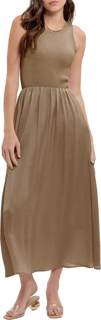 Mixed Media Knit Midi Dress | Nordstrom Rack