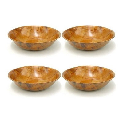 Winco Wooden Woven Salad Bowl, 10" - Pack of 4 | Target