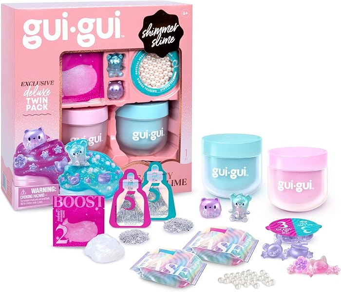 Gui Gui Slime Kit - Scented Shimmer Deluxe Duo Pack with 2 Iridescent Slimes, 5 Step DIY Process ... | Amazon (US)