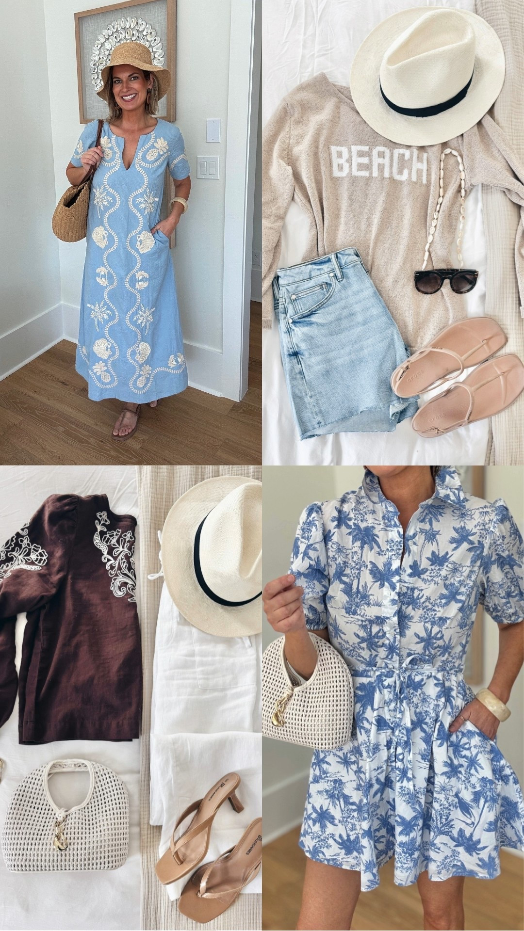 Vacation looks! Wearing size small in the dresses and tops. Xs tall in the linen pants. Sized up one in the shorts. 

#LTKTravel #LTKOver40 #LTKTall