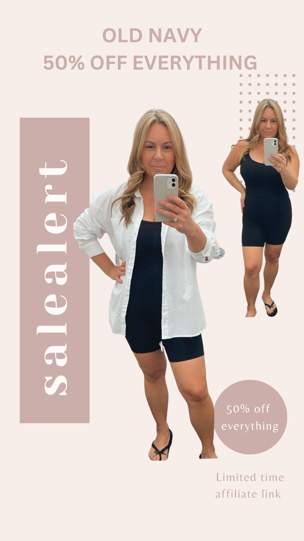 50% off everything at Old Navy! Summer outfit idea. Wearing a large in jumpsuit/romper and a medium in button down





Midsize fashion, mom style, casual style, travel outfit, athleisure 
#Itkfind #Itkseasonal
#LTKsalealert #LTKfit
#LTKtravel
#LTKunder50 #LTKcur...

#LTKunder50 #LTKsalealert #LTKBacktoSchool