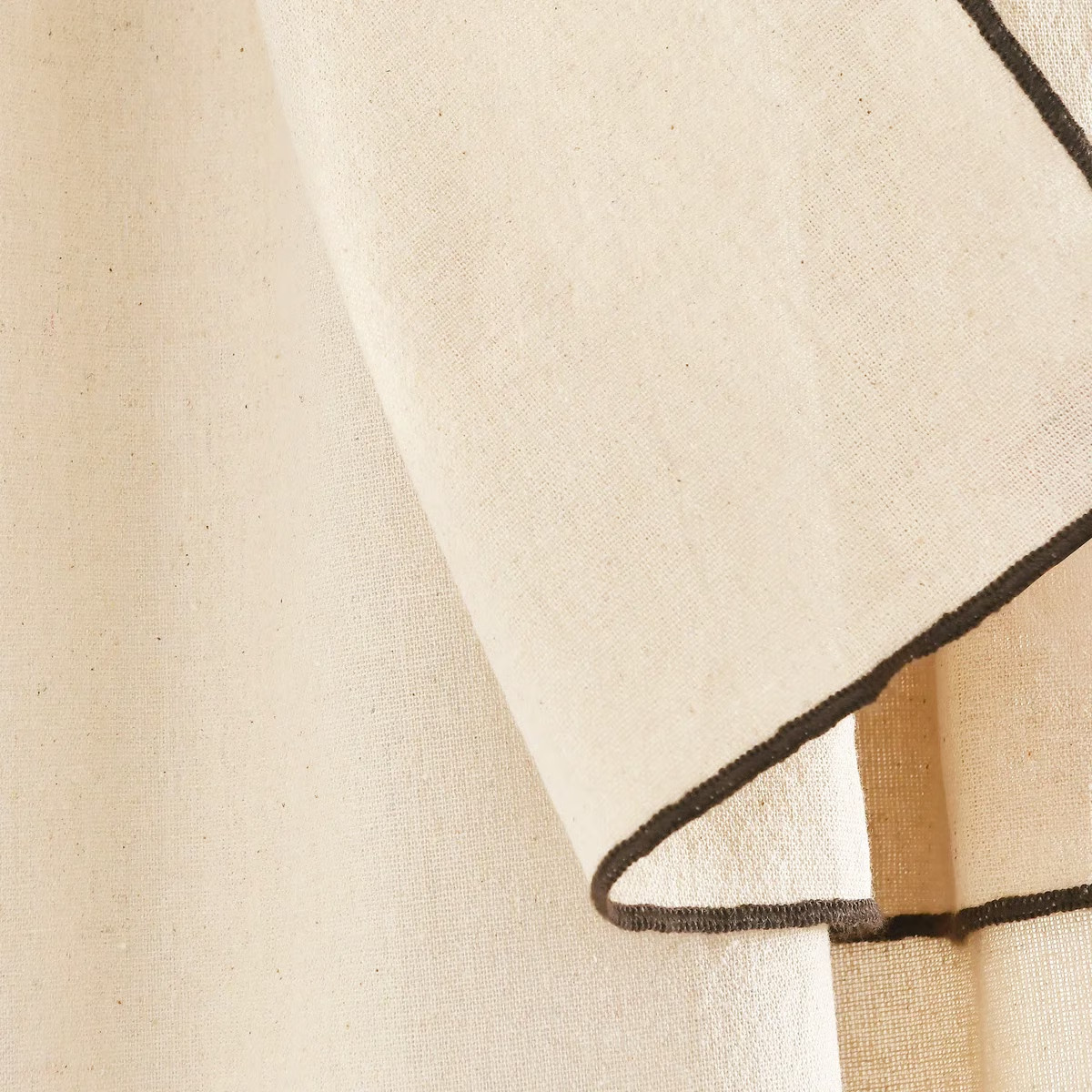 Modern Faux Linen Cotton Blend Semi Sheer Curtain Pair (Set of 2) | Wayfair North America