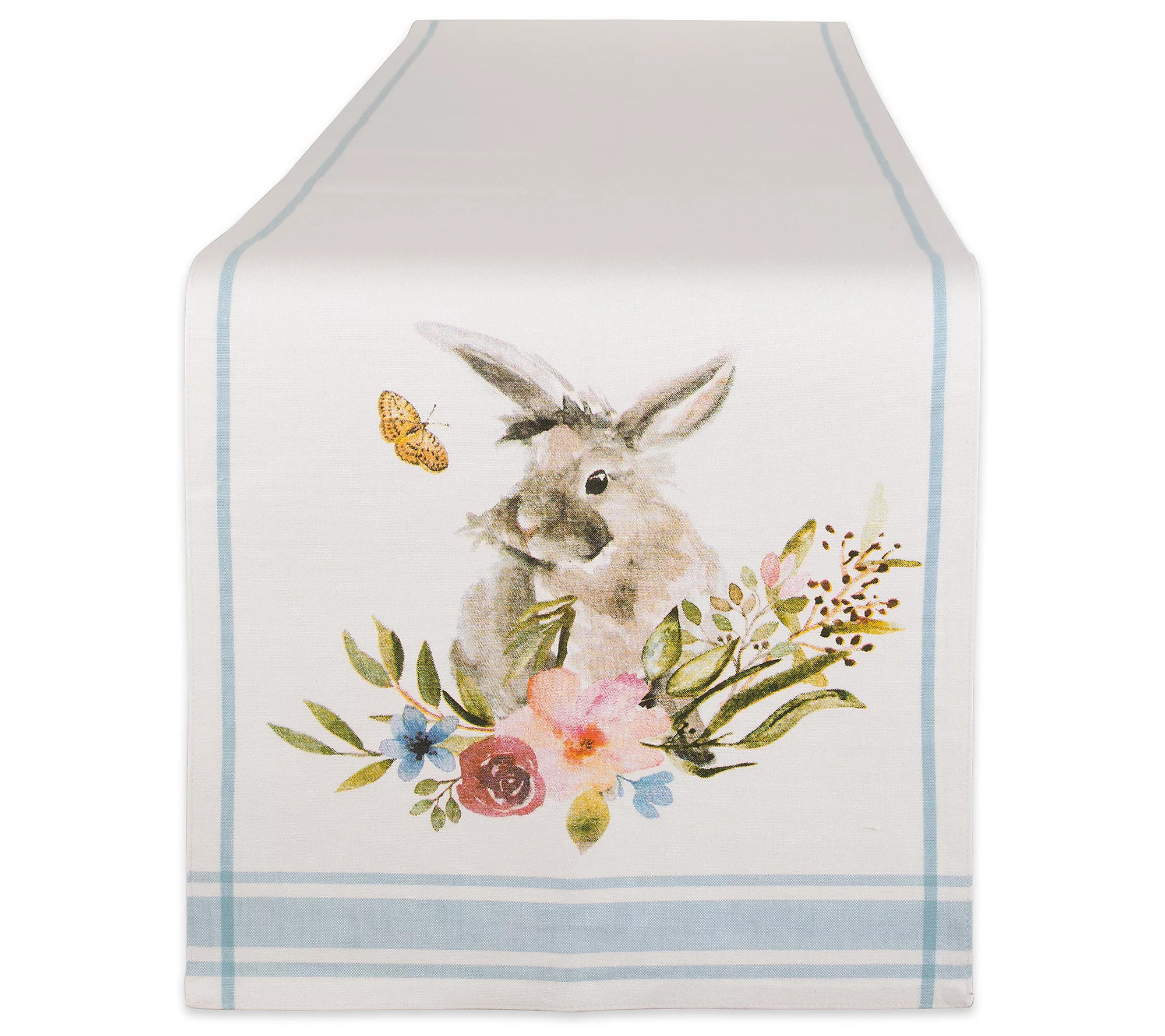 Design Imports Garden Bunny Printed Table Runne r 14x108 | QVC
