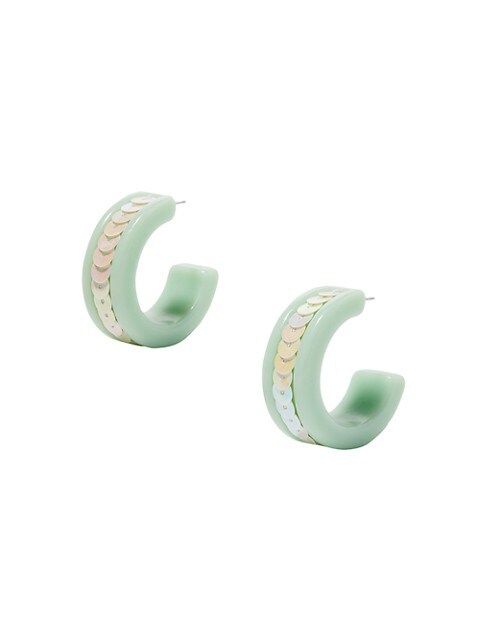Lola Resin & Sequin Hoops Earrings | Saks Fifth Avenue