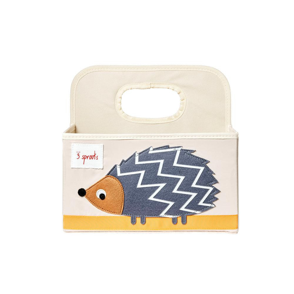 3 Sprouts Diaper Caddy - Hedgehog, Gray | The Home Depot