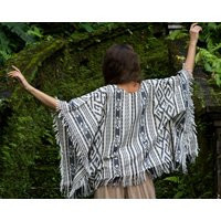 Short Poncho Sweater Women - Hippie Boho Handmade Shaman Clothing Chic Women's Cape | Etsy (US)