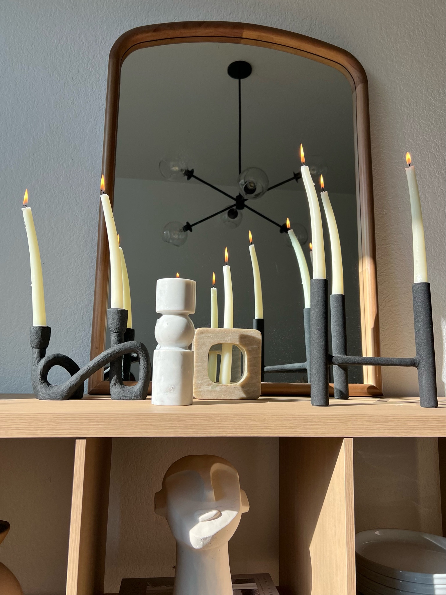 Candle holder, marble candle holder, cement head sculpture home decor #homedecor #interiordesign 

#LTKhome #LTKunder50 #LTKsalealert