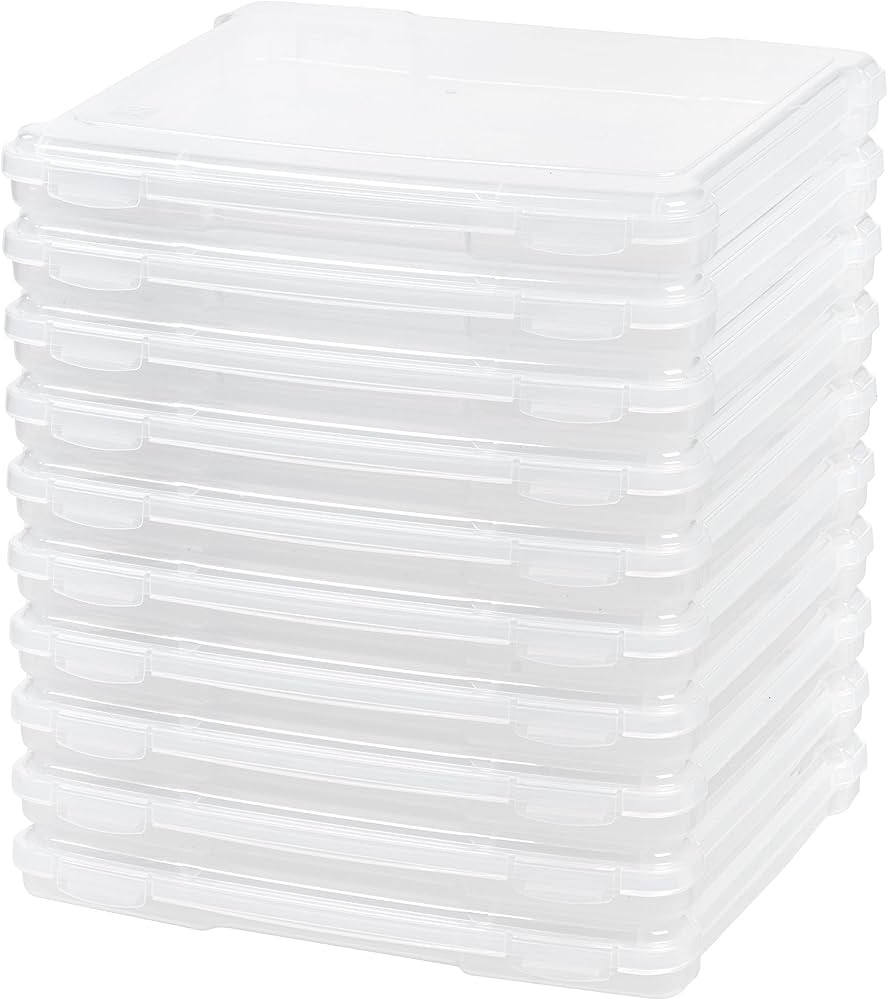 IRIS USA 10 Pack Fits 8.5" x 11" Portable Project Storage Case with Snap-Tight Latch, Organize Bo... | Amazon (US)
