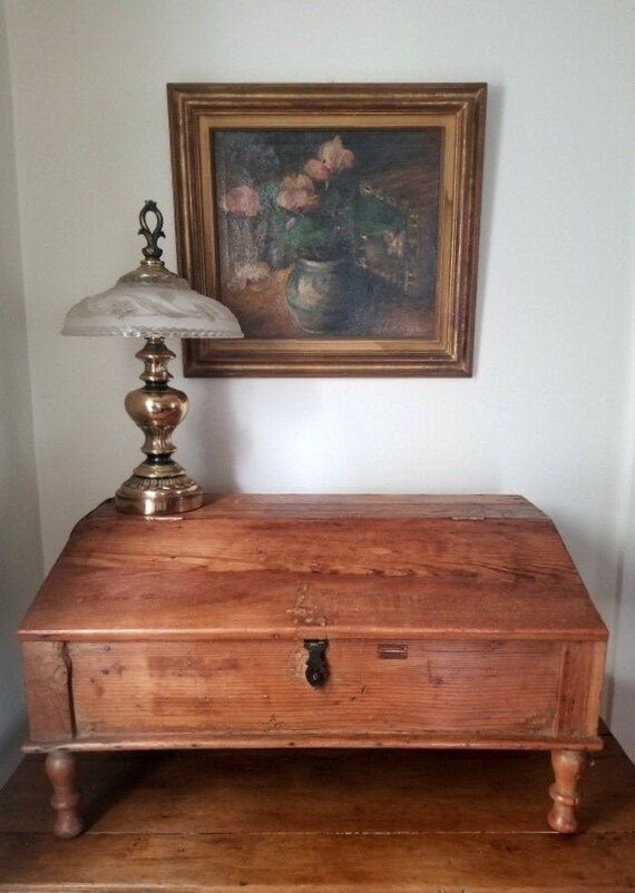 Read the full title
    Antique Pine Tabletop Desk (c 1800s) - Shopkeeper Desk - Headmaster Desk ... | Etsy (US)