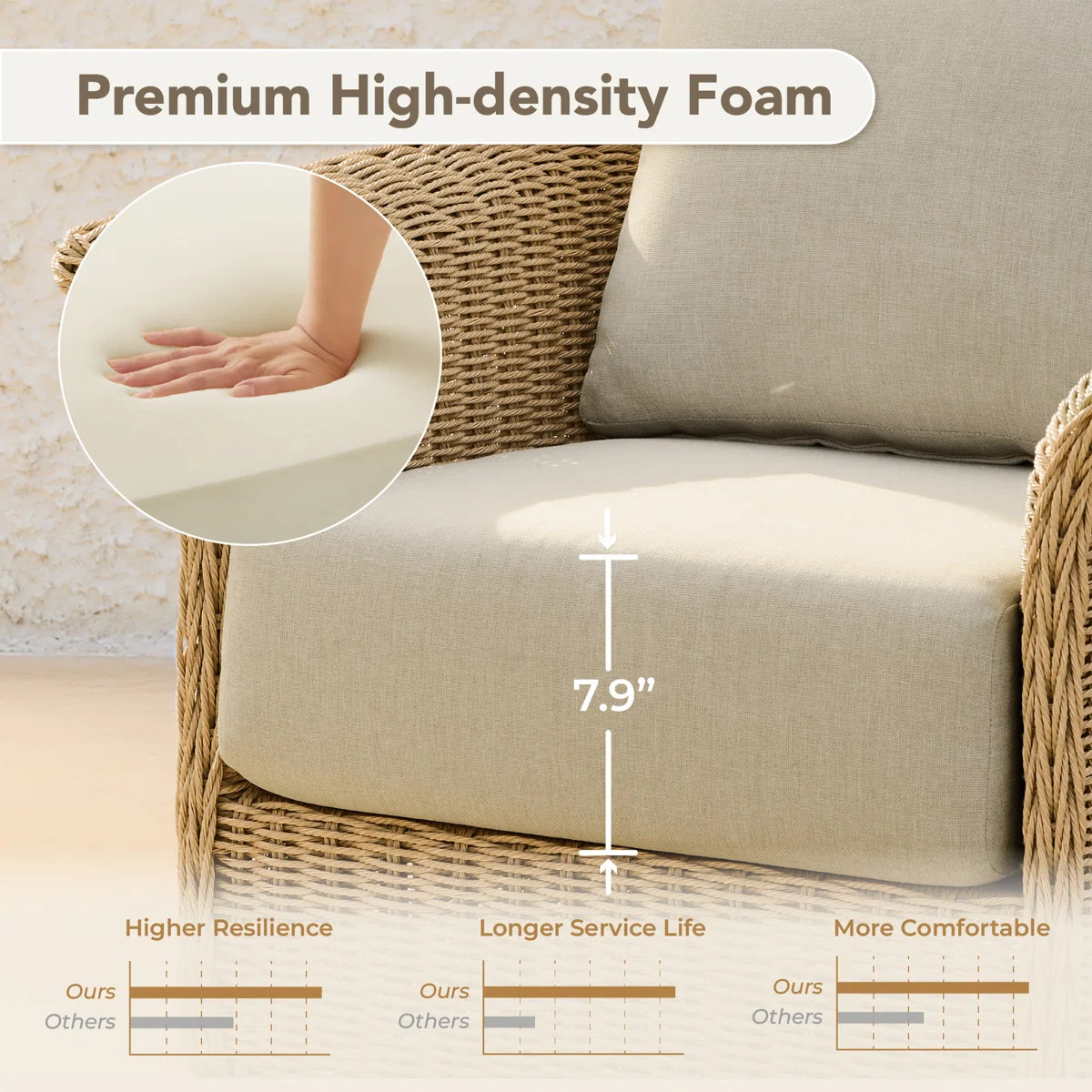 Cimone Outdoor Swivel Wicker Chair | Wayfair North America
