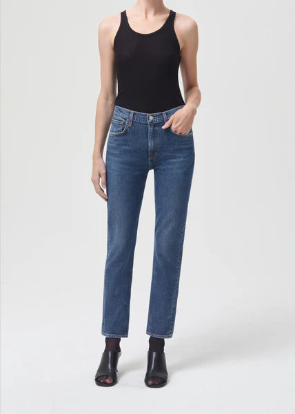 Merrel Mid Rise Straight (STRETCH)  in Cinema | AGOLDE