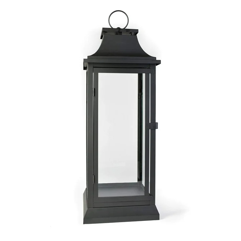 Serene Spaces Living Black Hurricane Lanterns With Clear Glass Panels, Perfect For Home Decor, Pa... | Walmart (US)