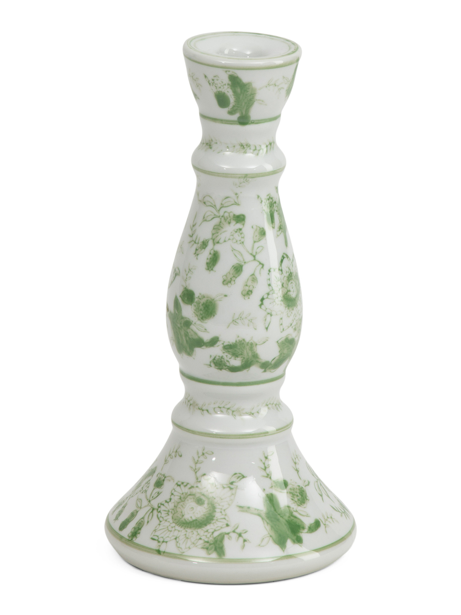 10in Floral Ceramic Tapered Candle Holder | TJ Maxx