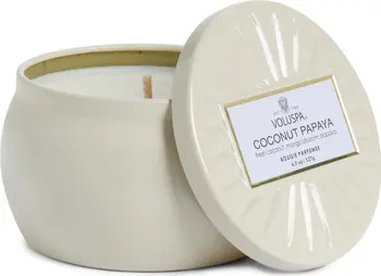 Voluspa Coconut Papaya Mini Tin Candle | Nordstrom | Nordstrom