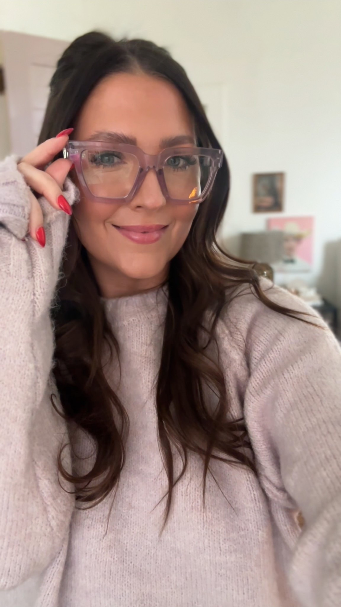 Favorite blue light glasses & cozy sweater @anthropologie #AnthroPartner #Anthroplogie 

#LTKootd #LTKGiftGuide #LTKHoliday