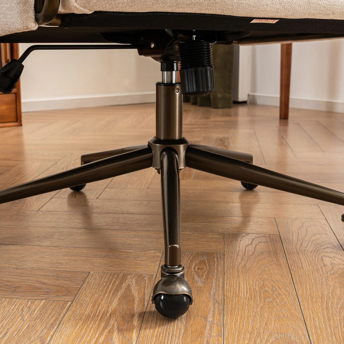 Arianna Extra Wide Home Office Chair, Upholstered Swivel Boucle Fabric Desk Chair With Padded Bac... | Wayfair North America