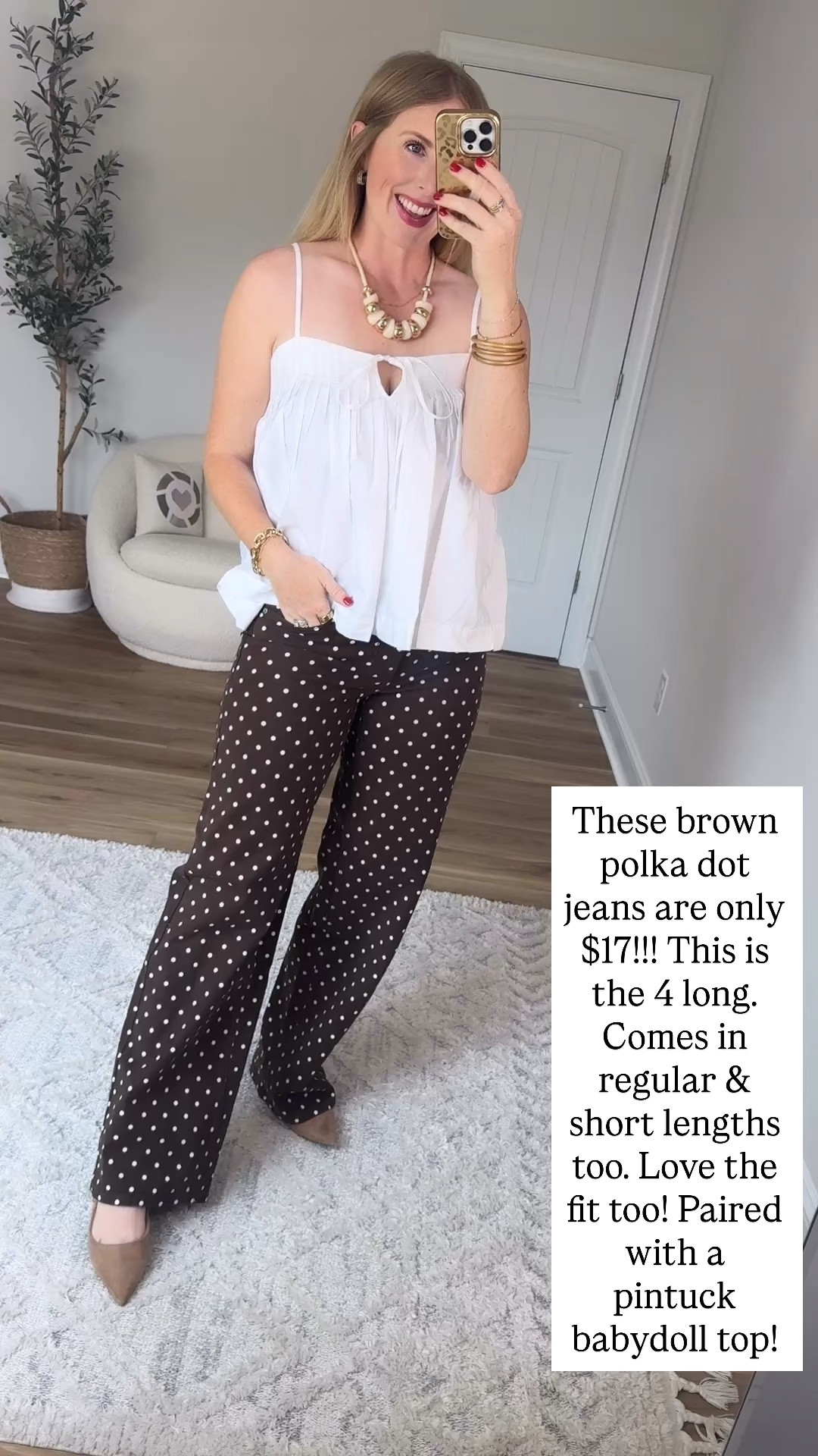Walmart style, Walmart try on, brown polka dot pants, free assembly, no boundaries

#LTKootd #LTKmomlife