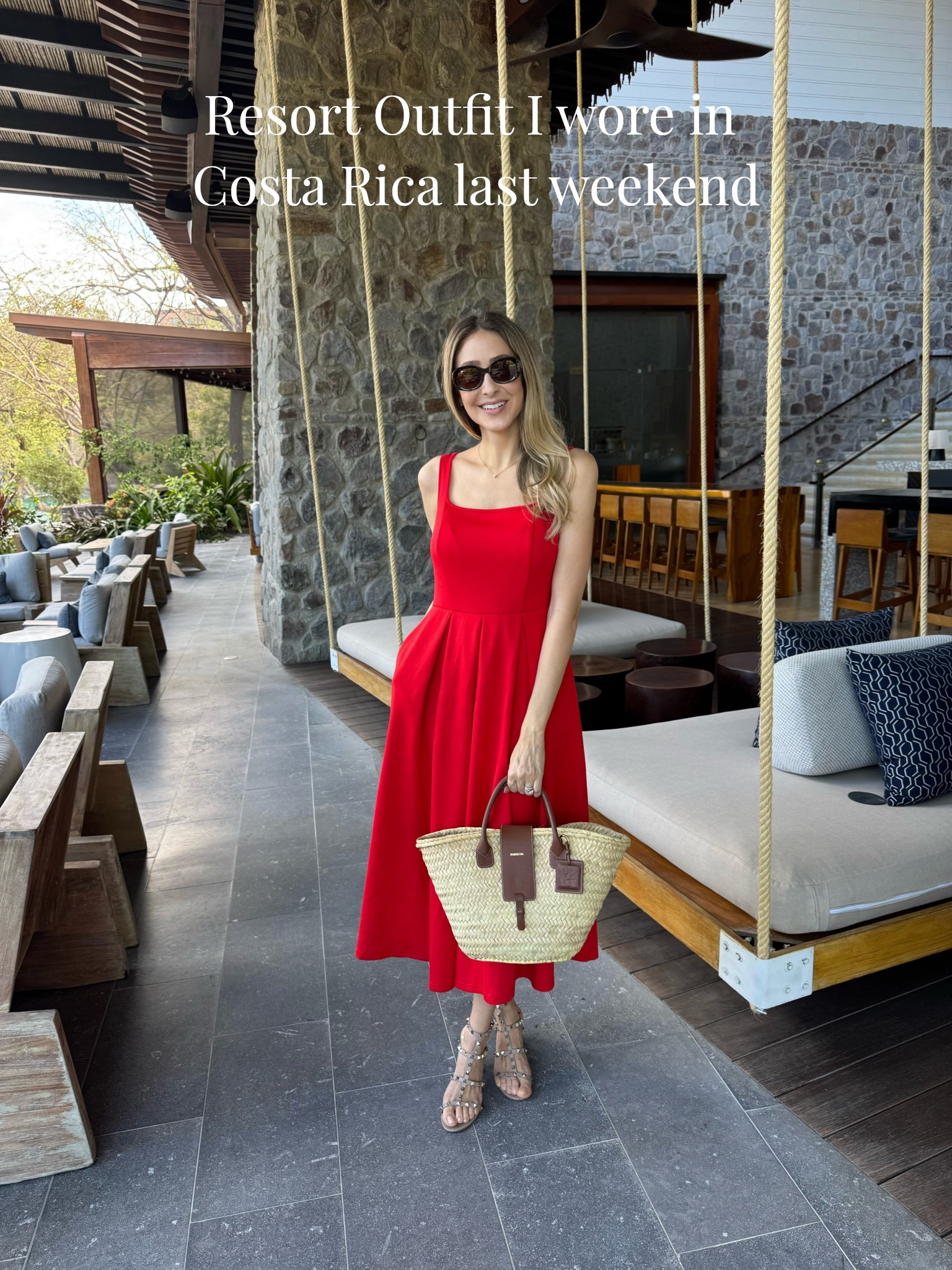 Resort outfit I wore in Costa Rica last weekend. I’m in love with this color, this dress is perfect, flattering and comfortable.
Fits true to size and I’m wearing size small.
Vacation outfits beach 
Vacation outfit
Resort wear 

#LTKU #LTKTravel #LTKootd