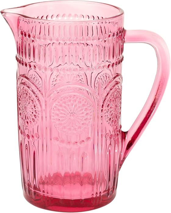 Boston International Jarra de vidrio de inspiración vintage con patrón floral en relieve, 4.5 x... | Amazon (US)