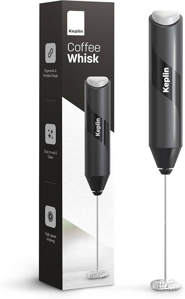 Keplin Handheld Milk Frother - Stainless Steel Electric Whisk - Portable Battery-Operated Coffee ... | Amazon (UK)