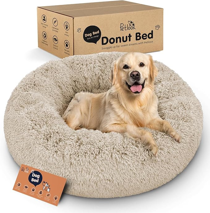 Donut Dog Bed - Premium Comfort for Anxiety Relief - Fluffy & Calming Design with Ultra-Plush Sup... | Amazon (US)