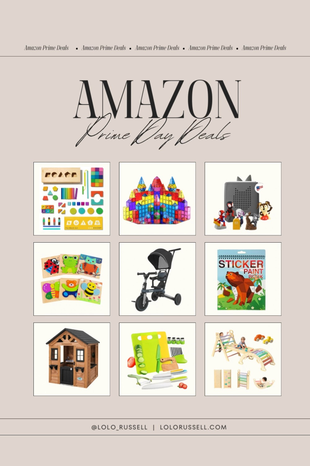 Toys and activities for your little one including our favorite block set, magnetic tiles, kids knife set, playhouse, and paint by sticker book. 

#LTKKids #LTKFamily #LTKxPrimeDay