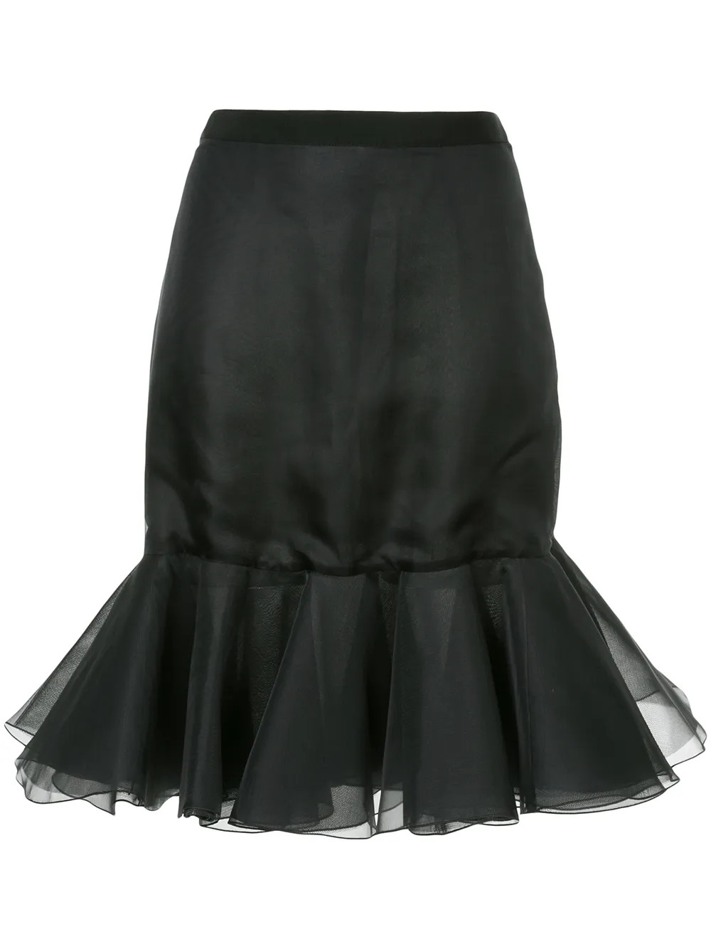 Giambattista Valli peplum hem skirt - Black | FarFetch Global
