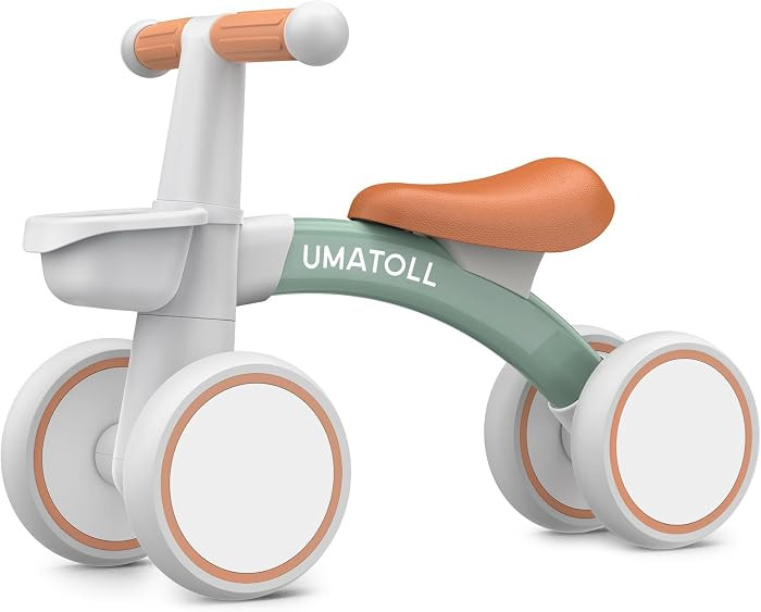 Umatoll Baby Balance Bike for 1 Year Old Boys Girls, 12-24 Months Toddler Balance Bike with Removable Basket, Adjustable Seat, 4 Wheels Infant Bike, First Birthday Gift | Amazon (UK)