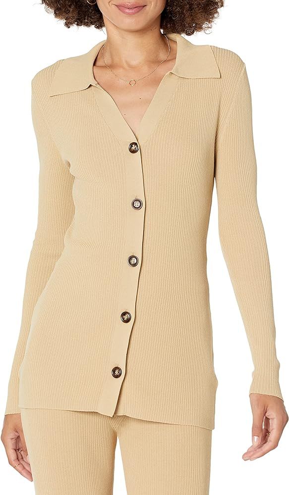 The Drop Women's Constance Rib Button Down Sweater | Amazon (US)