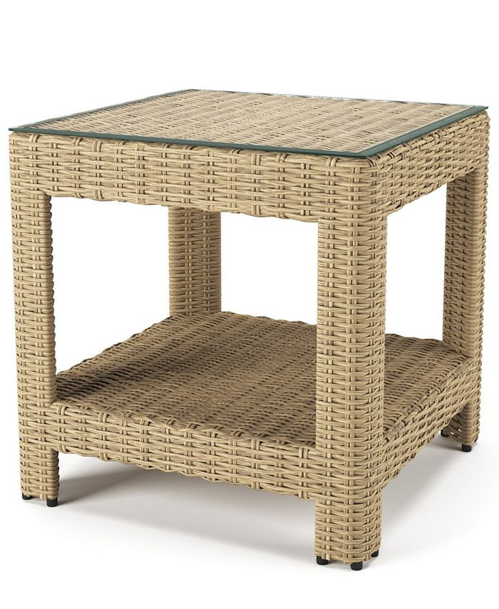 Sydney Woven Outdoor End Table with Glass Top | Macys (US)