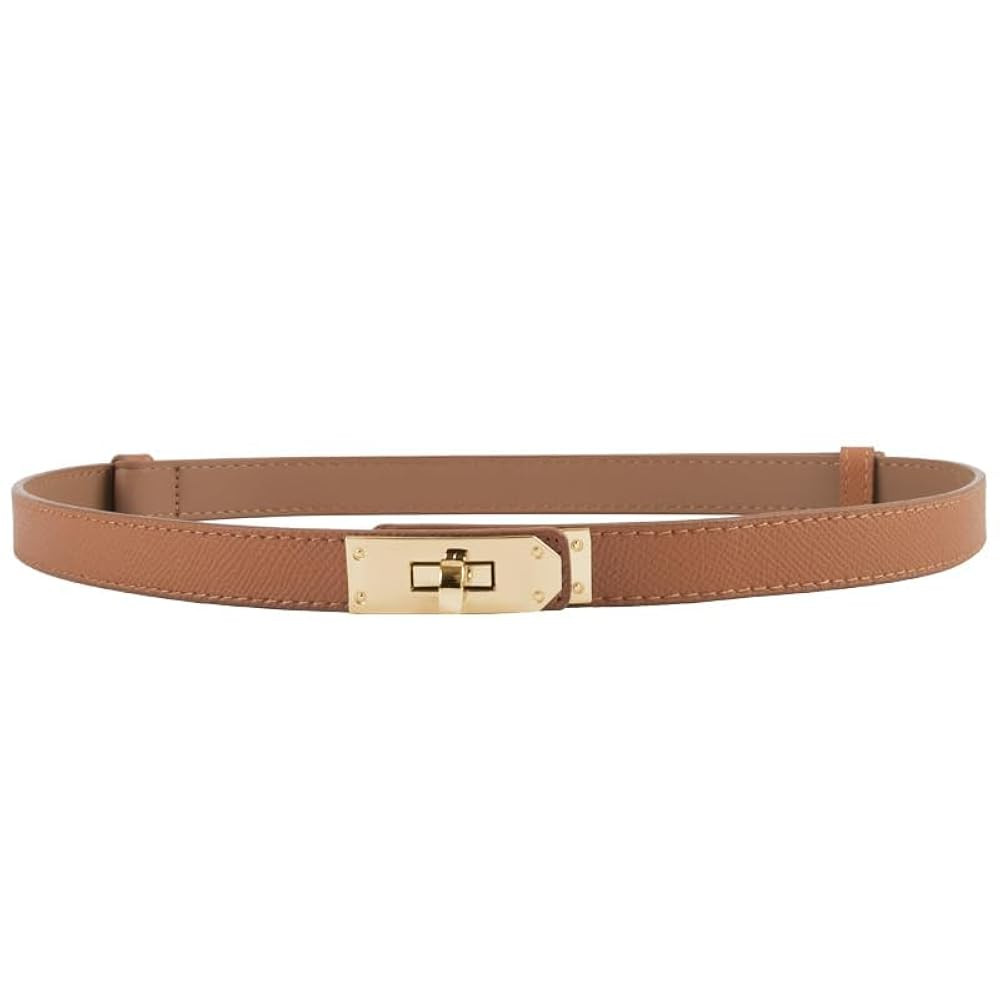 Women's Skinny Leather Belts Thin Waist Belt for Women with Turn Lock Buckle, Belts Woman Adjusta... | Amazon (CA)