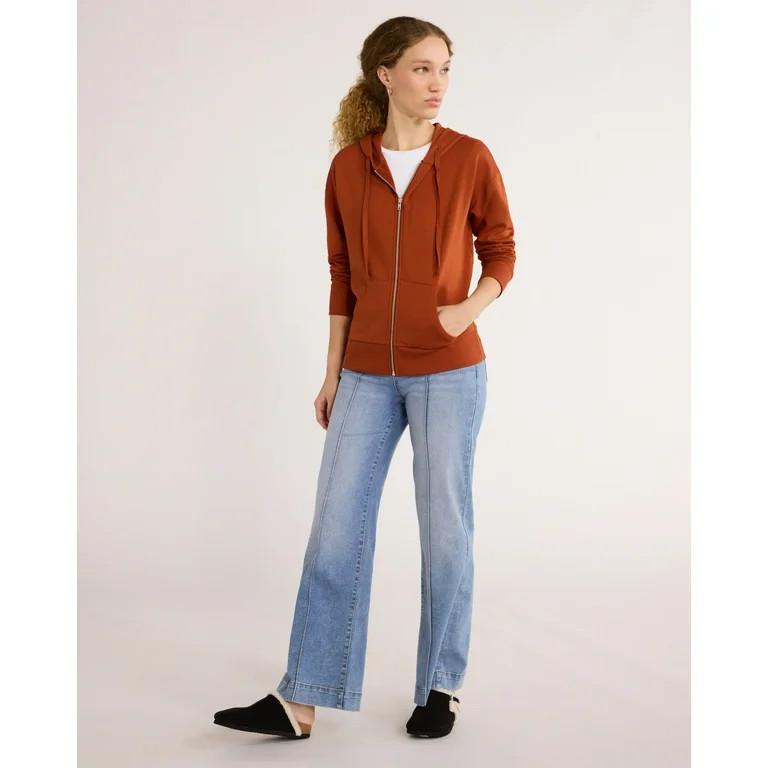 Time and Tru Women's High Rise Wide Leg Jeans, 31" Inseam, Sizes 2-20 | Walmart (US)