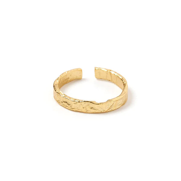 Eros Gold Textured Ring - Small | Arms Of Eve