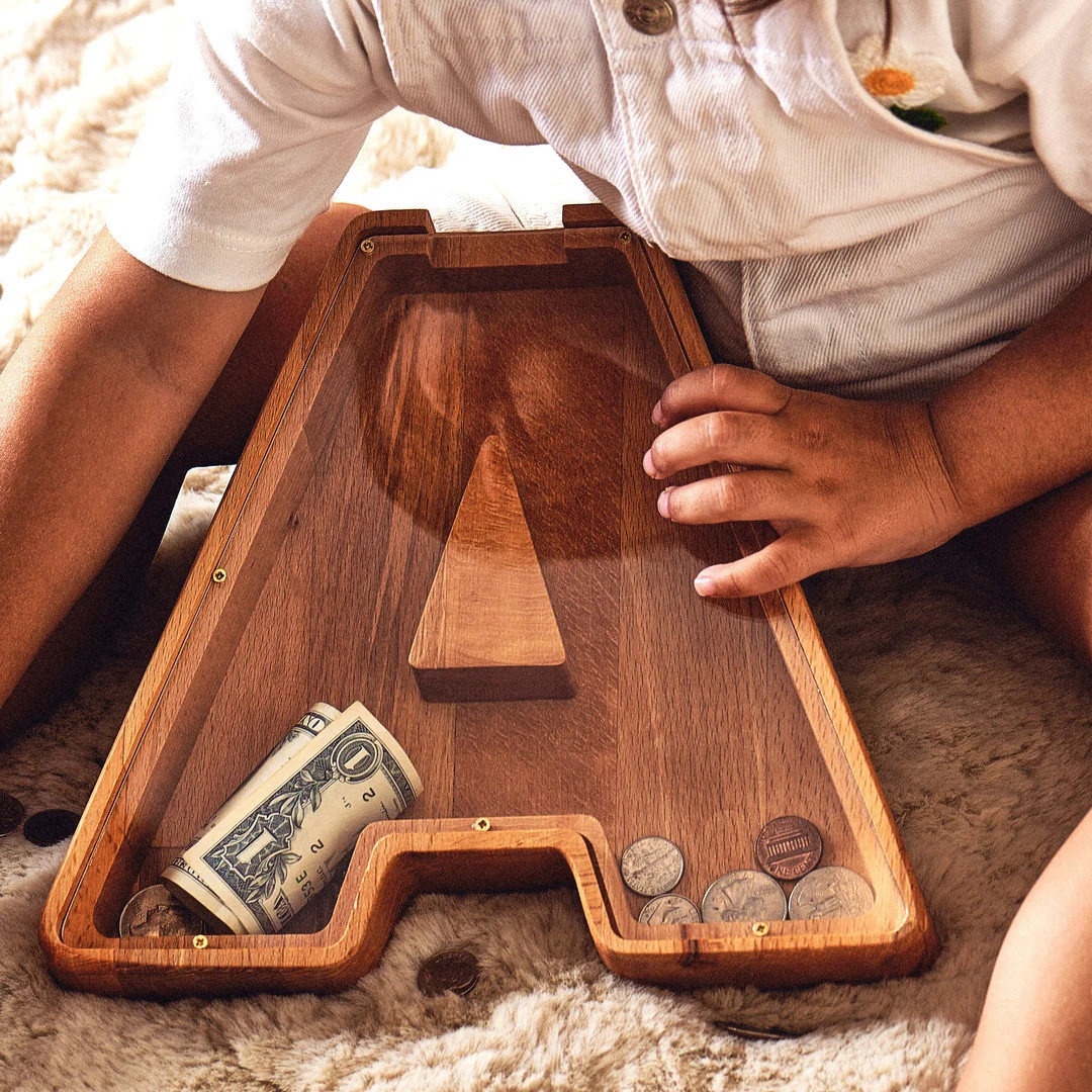 Personalized Letter Piggy Bank, Kids Birthday Gift, Handmade Wooden Nursery Decor, Unique Baby Sh... | Etsy (US)