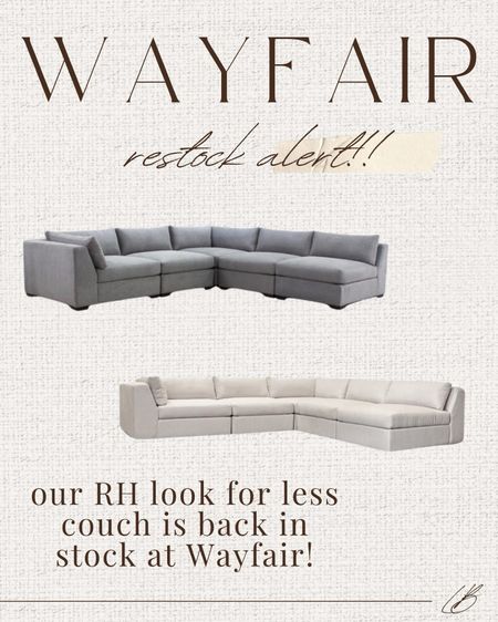 Our RH look for less couches from Wayfair are restocked! These always sell out sooo fast! 

#LTKhome #LTKfamily #LTKstyletip